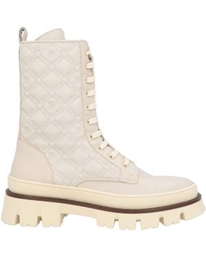 Pollini Ankle Boots Textile Fibers - White