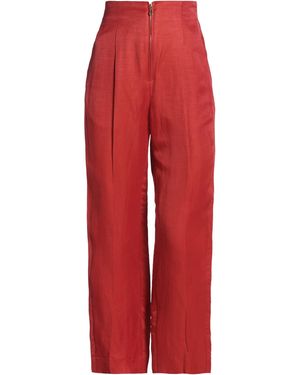Sandro Trousers Viscose, Linen - Red