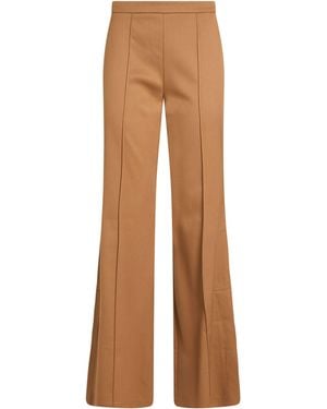 Erika Cavallini Semi Couture Camel Trousers Polyester, Virgin Wool, Elastane - Brown