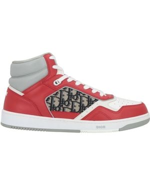 Dior Sneakers Leather, Textile Fibers - Red