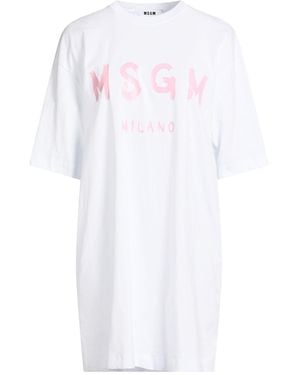 MSGM Mini Dress Cotton - White