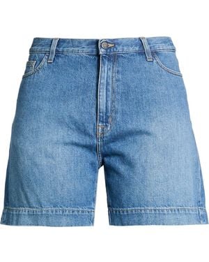 Plan C Denim Shorts Cotton - Blue