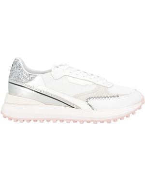 Date Sneakers Leather, Textile Fibers - White