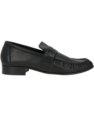 Mansur Gavriel Ruched Loafers Leather - Black