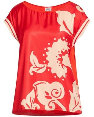 Z.O.E. ZONE OF EMBROIDERED Top - Red