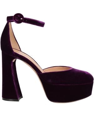 Gianvito Rossi Court Shoes Textile Fibres - Purple