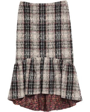 Stella Jean Sand Midi Skirt Cotton, Synthetic Fibers, Virgin Wool, Alpaca Wool, Polyamide - Natural