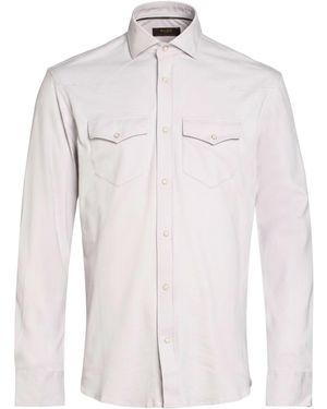 Moorer Light Shirt Cotton - White