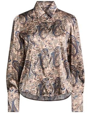 Robert Friedman Shirt Silk, Elastane - Brown