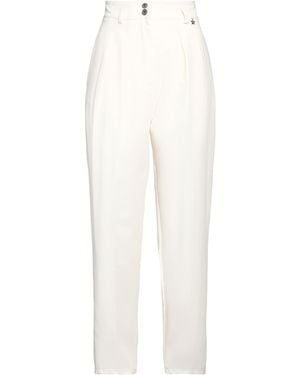 Souvenir Clubbing Ivory Trousers Polyester, Viscose, Elastane - White