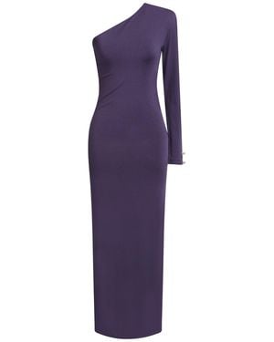 Giulia N Couture Couture Maxi Dress Viscose, Elastane - Purple