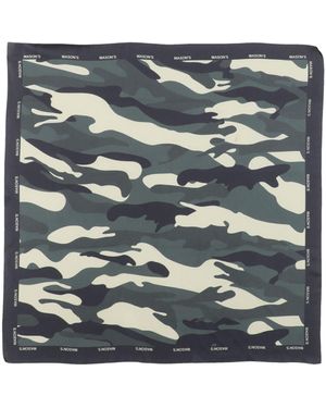 Mason's Military Scarf Cotton, Modal, Elastane - Blue