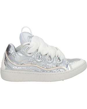 Lanvin Trainers Polyester, Calfskin, Stipa Tenacissima, Nylon, Polyurethane - White