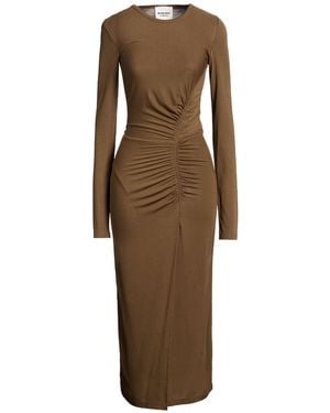 Isabel Marant Khaki Midi Dress Modal, Elastane - Brown