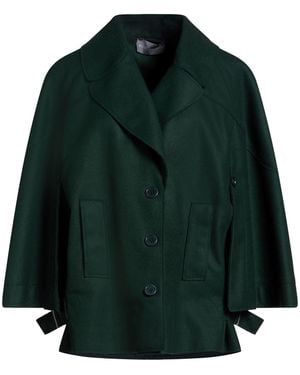Alberta Ferretti Dark Cape Wool, Polyamide - Green