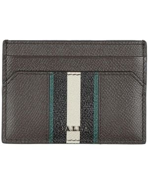 Bally Dark Cardholder Leather - Gray