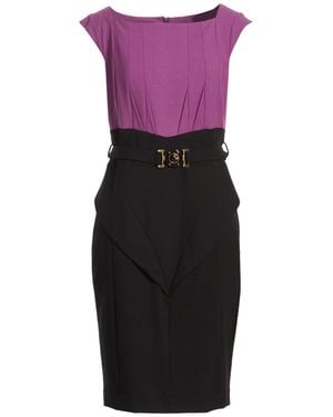 Roberto Cavalli Mauve Midi Dress Polyester, Viscose, Elastane - Purple