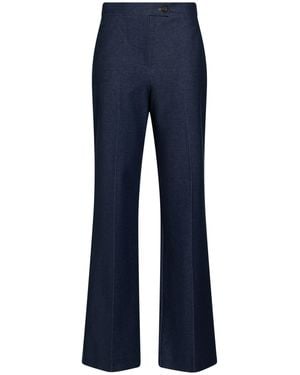 Max Mara Mm By Pants Cotton, Polyester, Elastane - Blue