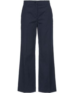 Weekend by Maxmara Pants Cotton, Elastane - Blue