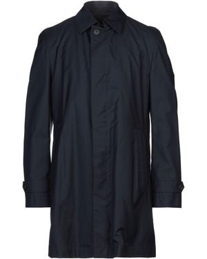 BOSS Midnight Overcoat & Trench Coat Virgin Wool, Polyamide, Silk - Blue