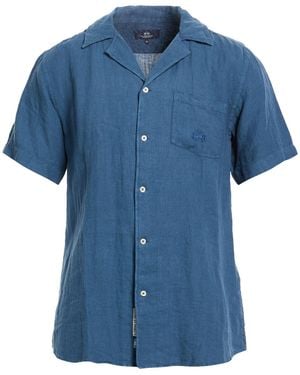 La Martina Shirt Linen - Blue