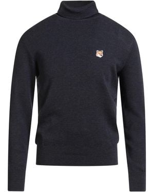 Maison Kitsuné Rollkragenpullover - Blau