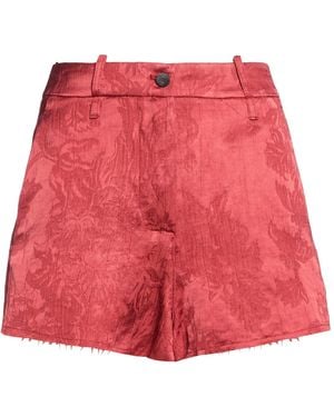 Masnada Brick Shorts & Bermuda Shorts Acetate, Viscose, Linen - Red