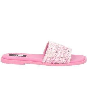 MSGM Sandals Textile Fibers - Pink