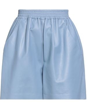 DESA NINETEENSEVENTYTWO Pastel Shorts & Bermuda Shorts Leather - Blue