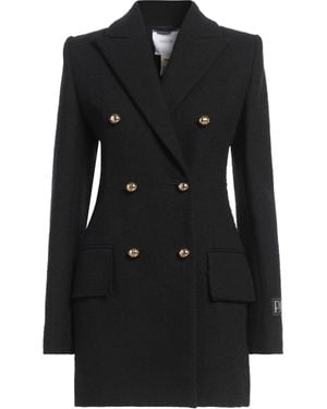 Patou Coat Virgin Wool, Cotton, Polyamide - Black