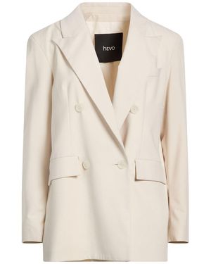 Hevò Ivory Blazer Polyester, Viscose, Elastic Fibers - Natural