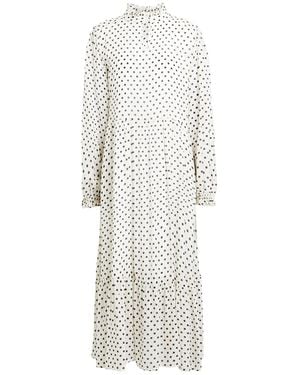 Shirtaporter Ivory Midi Dress Viscose - White