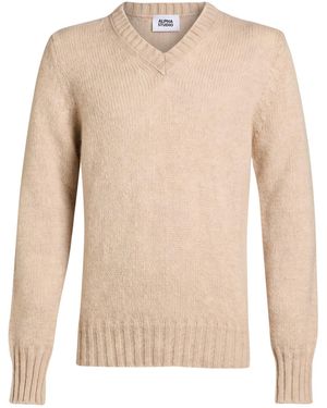 Alpha Studio Sweater Wool, Polyamide, Alpaca Wool - Natural