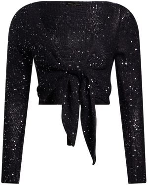 Roberto Collina Wrap Cardigans Nylon, Cashmere, Silk - Black