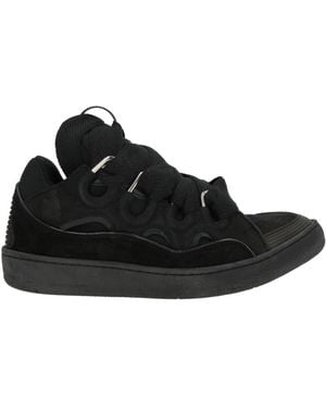 Lanvin Sneakers Leather, Textile Fibers - Black