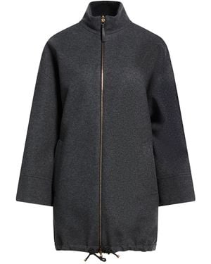 Agnona Jacket Polyester, Cashmere, Wool, Ovine Leather - Grey