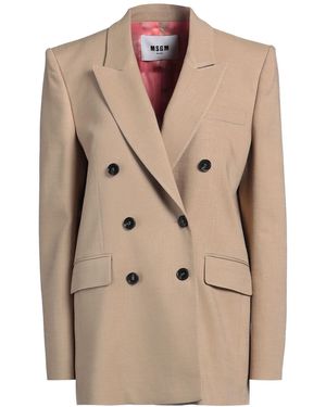 MSGM Blazer Viscose, Polyester, Elastane - Natural