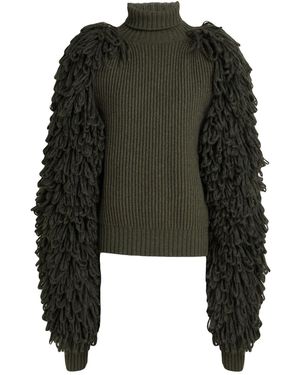 Jean Paul Gaultier Military Turtleneck Alpaca Wool, Polyamide, Wool - Black