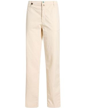 Barbati Cream Trousers Cotton, Elastane - Natural