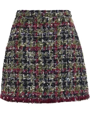 Etro Military Mini Skirt Wool, Synthetic Fibers, Mohair Wool, Polyester, Cotton - Gray