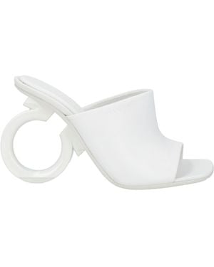 Ferragamo Sandals Lambskin - White