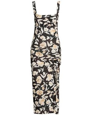 Patrizia Pepe Maxi Dress Polyester, Elastane - White