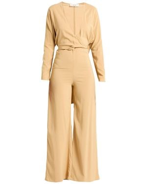 Jucca Mustard Jumpsuit Viscose, Elastane - Natural