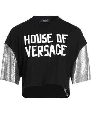 Versace T-Shirt Cotton, Metal, Elastane - Black