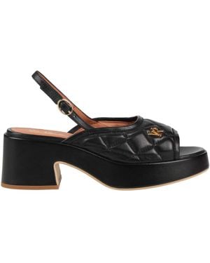 Via Roma 15 Sandals Leather - Black