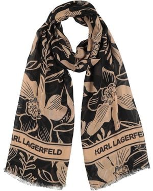 Écharpe Châle Karl Lagerfeld Multicouleur En Laine Et Soie - Occasion, Fabriquée En Italie, Style Châle