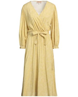 Kocca Mustard Midi Dress Viscose - Yellow