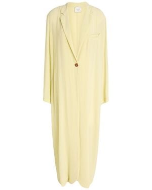 Alysi Chocolat Overcoat & Trench Coat Silk - Yellow