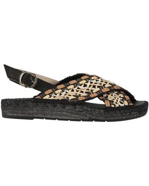 KARIDA Espadrilles Leather, Textile Fibers - Black