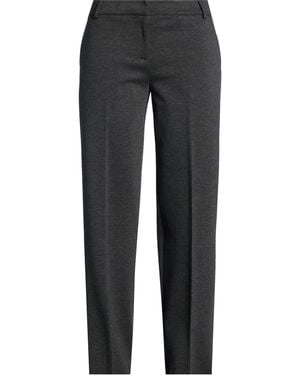 ERMANNO FIRENZE Charcoal Trousers Viscose, Polyamide, Elastane - Grey